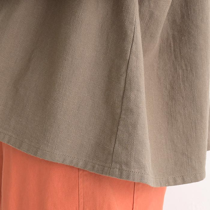 【20％OFF セール！】 返品交換不可 シャツ 長袖 レディース ブラウス D*g*y リネンコットン くるみボタン 綿 麻 25AW1010, q1219, q2, | D*g*y | 19