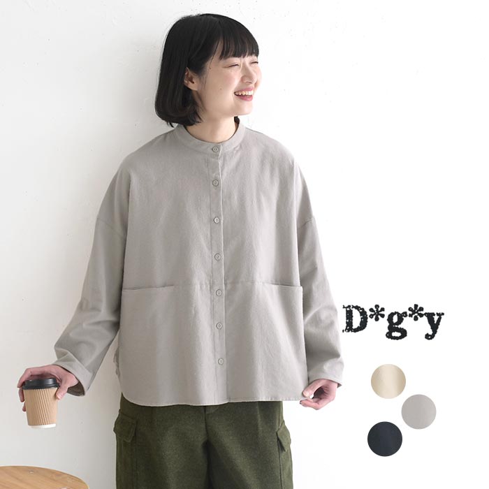 シャツ ブラウス 長袖 レディース 綿ネル D*g*y 綿100％30代 40代 50代 秋冬 25AW1204, | D*g*y