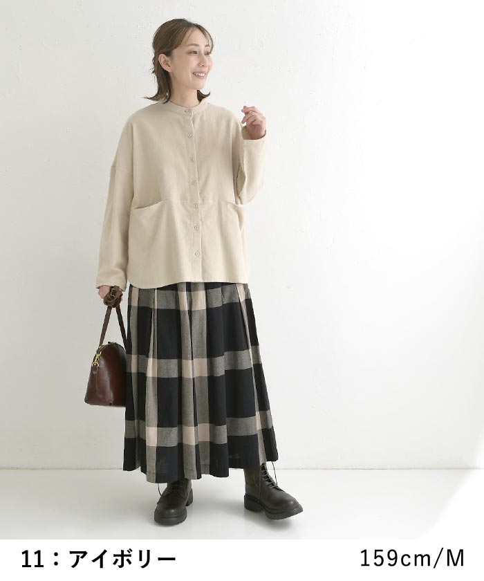 シャツ ブラウス 長袖 レディース 綿ネル D*g*y 綿100％30代 40代 50代 秋冬 25AW1204, | D*g*y | 12