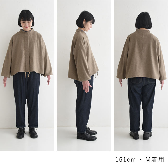 1,111円OFFクーポンあり 20％OFF セール！ 返品交換不可 ブラウス 長袖 レディース D*g*y ホームスパン 裾紐付き ウール混 25AW1114, q0109, q2, | D*g*y | 17