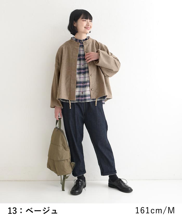 1,111円OFFクーポンあり 20％OFF セール！ 返品交換不可 ブラウス 長袖 レディース D*g*y ホームスパン 裾紐付き ウール混 25AW1114, q0109, q2, | D*g*y | 04