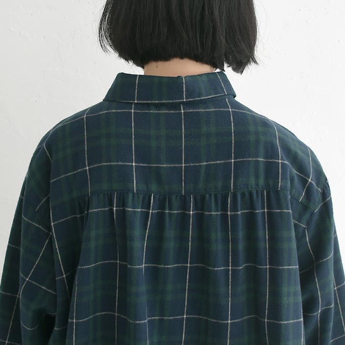 20％OFF セール！ 返品交換不可 シャツ ブラウス 長袖 レディース 綿ビエラ チェック柄 フレア 綿100％ D*g*y 25AW1204, q0123, q2, 爆買 | D*g*y | 14