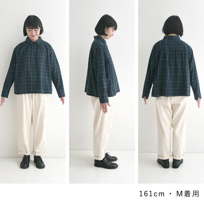 20％OFF セール！ 返品交換不可 シャツ ブラウス 長袖 レディース 綿ビエラ チェック柄 フレア 綿100％ D*g*y 25AW1204, q0123, q2, 爆買 | D*g*y | 18