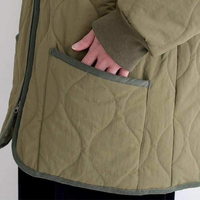 コート アウター ナイロンワッシャー ウェーブキルト 30代 40代 50代 秋冬 25AW1128, | D*g*y | 18