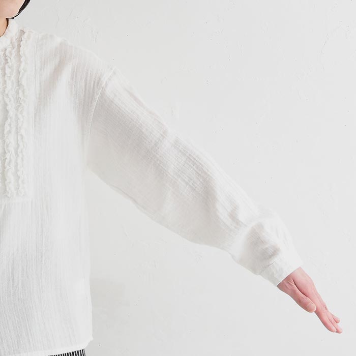 最大20％OFFクーポンあり フリル ブラウス ダブルガーゼ 綿100% D*g*y 春 夏 30代 40代 50代 26SS0410, 爆買 | D*g*y | 15