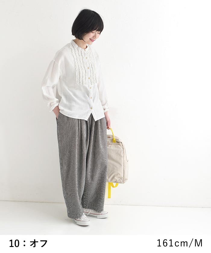 最大20％OFFクーポンあり フリル ブラウス ダブルガーゼ 綿100% D*g*y 春 夏 30代 40代 50代 26SS0410, 爆買 | D*g*y | 09