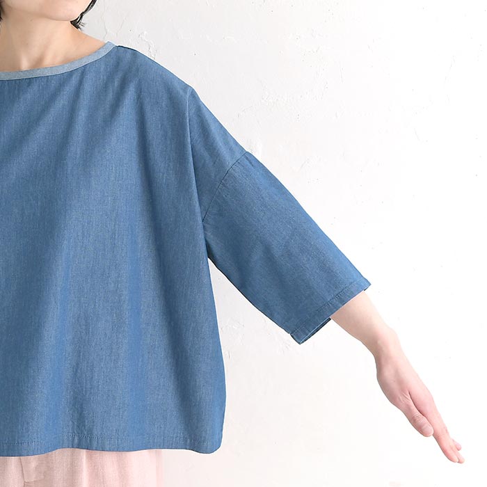プルオーバー デニム ブラウスドロップショルダー綿100% D*g*y レディース 春 夏 30代 40代 50代 26SS0417, | D*g*y | 16