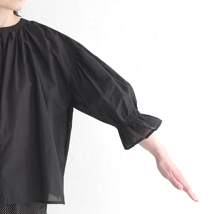 メール便送料無料 ブラウス Dgy 2WAY 袖フリル コットン混キャッチワッシャー 春 夏 30代 40代 50代 26SS0604, | D*g*y | 17