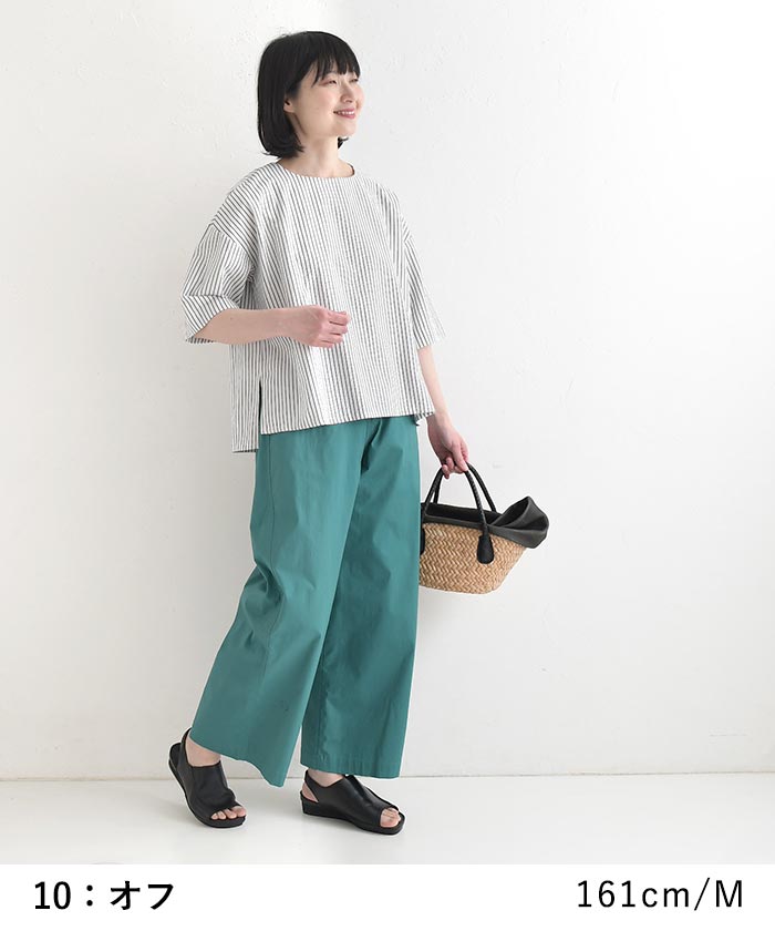 ブラウス Dgy コットン ペンシルストライプ プルオーバー 綿100% 春 夏 30代 40代 50代 26SS0604, | D*g*y | 12