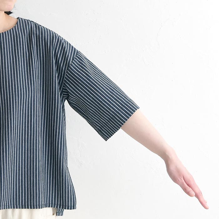 ブラウス Dgy コットン ペンシルストライプ プルオーバー 綿100% 春 夏 30代 40代 50代 26SS0604, | D*g*y | 17