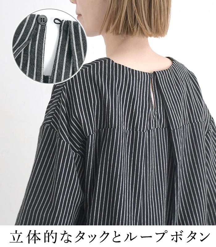 ブラウス Dgy コットン ペンシルストライプ プルオーバー 綿100% 春 夏 30代 40代 50代 26SS0604, | D*g*y | 07