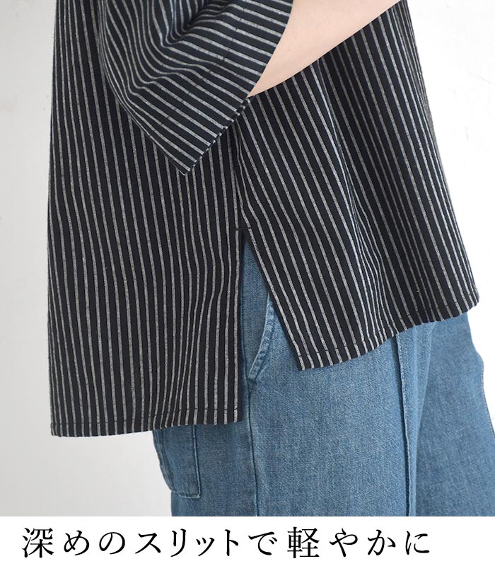 ブラウス Dgy コットン ペンシルストライプ プルオーバー 綿100% 春 夏 30代 40代 50代 26SS0604, | D*g*y | 08