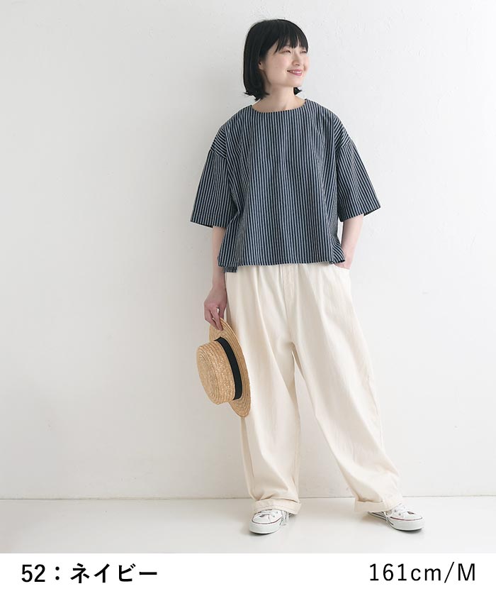 ブラウス Dgy コットン ペンシルストライプ プルオーバー 綿100% 春 夏 30代 40代 50代 26SS0604, | D*g*y | 10