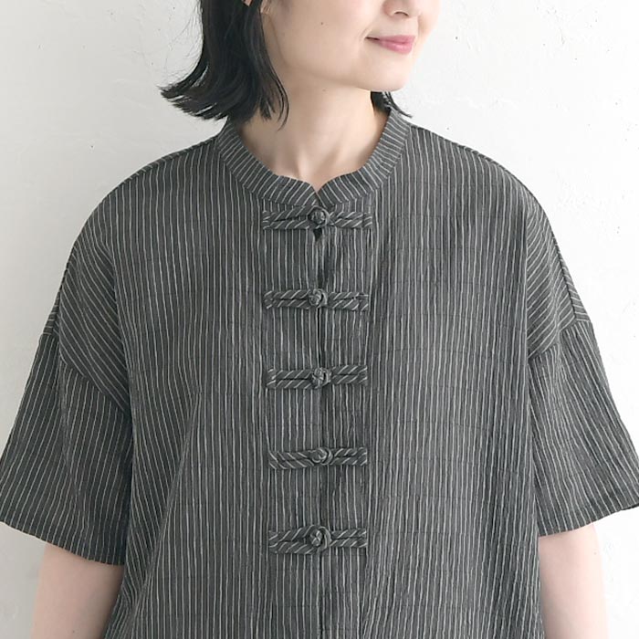 最大15％OFFクーポンあり ワンピース チャイナボタン コットンシャーリング Ｄgy  春 夏 30代 40代 50代 26SS0710, | D*g*y | 15