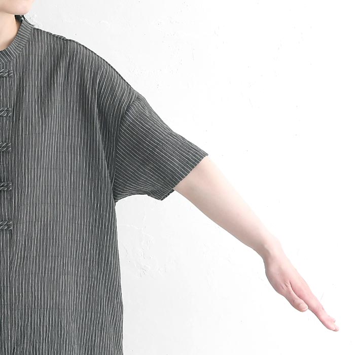 最大15％OFFクーポンあり ワンピース チャイナボタン コットンシャーリング Ｄgy  春 夏 30代 40代 50代 26SS0710, | D*g*y | 18