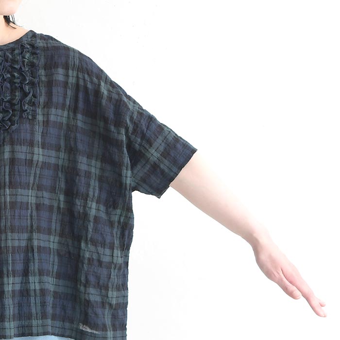 ブラウス フロントフリル コットン Dgy  春 夏 30代 40代 50代 26SS0703, | D*g*y | 18