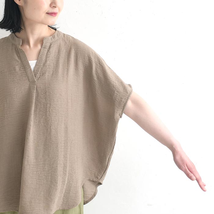 ブラウス Dgy リヨセルオックス キーネック プルオーバー  秋 春 夏 30代 40代 50代 26AW0807, | D*g*y | 16
