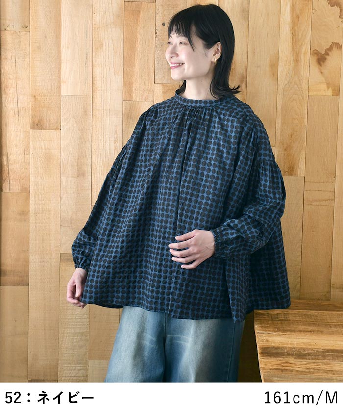 早割10％OFFクーポン ブラウス 綿100％ 団子柄 Dgy  秋 冬 30代 40代 50代 26AW0821, | D*g*y | 11