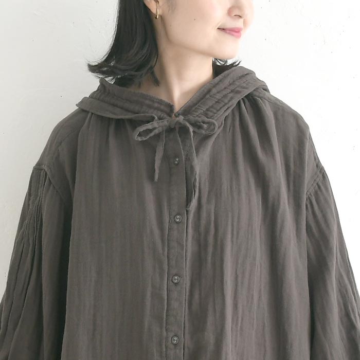 早割10％OFFクーポン フーディブラウス ダブルガーゼ 襟フリル Dgy  秋 冬 30代 40代 50代 26AW0821, | D*g*y | 15