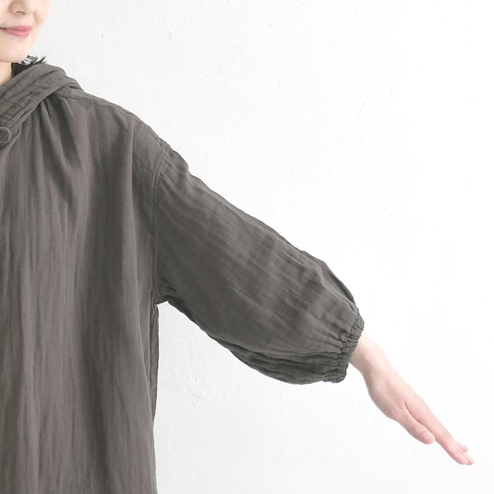 早割10％OFFクーポン フーディブラウス ダブルガーゼ 襟フリル Dgy  秋 冬 30代 40代 50代 26AW0821, | D*g*y | 18