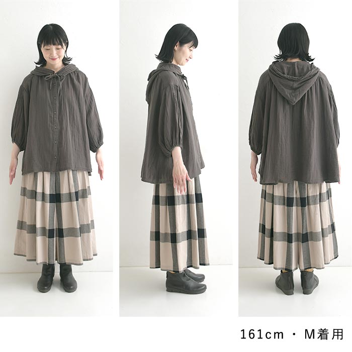 早割10％OFFクーポン フーディブラウス ダブルガーゼ 襟フリル Dgy  秋 冬 30代 40代 50代 26AW0821, | D*g*y | 20
