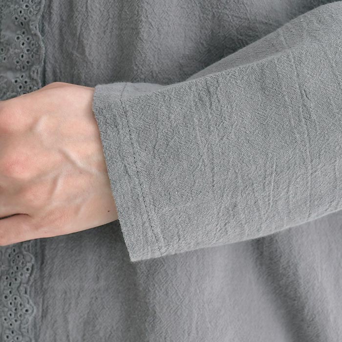 早割10％OFFクーポン ブラウス フロントレース 綿オックス Dgy  春 秋 30代 40代 50代 26AW0828, | D*g*y | 16