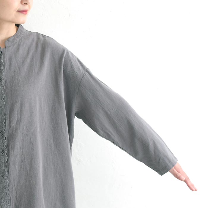 早割10％OFFクーポン ブラウス フロントレース 綿オックス Dgy  春 秋 30代 40代 50代 26AW0828, | D*g*y | 17