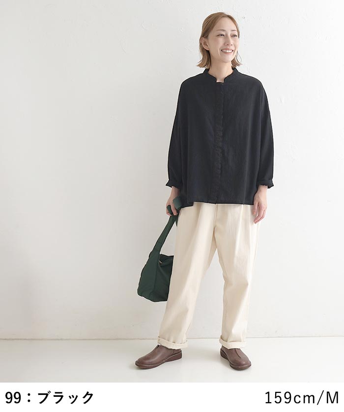 早割10％OFFクーポン ブラウス フロントレース 綿オックス Dgy  春 秋 30代 40代 50代 26AW0828, | D*g*y | 11