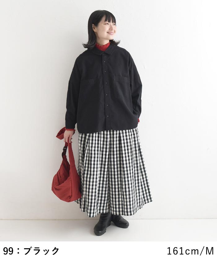 シャツ 後ろ飾りボタン コットンネル Dgy 秋 冬 26AW1002, | D*g*y | 12