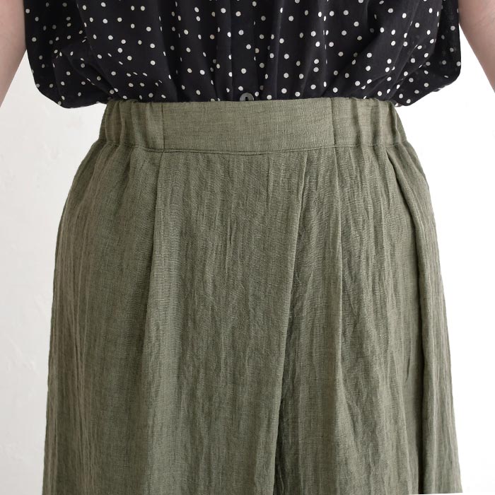 前重ねパンツスカート レディース 涼しい ワイド ワッシャーボイル 綿 25SS0620, | earth_eco_loco | 13