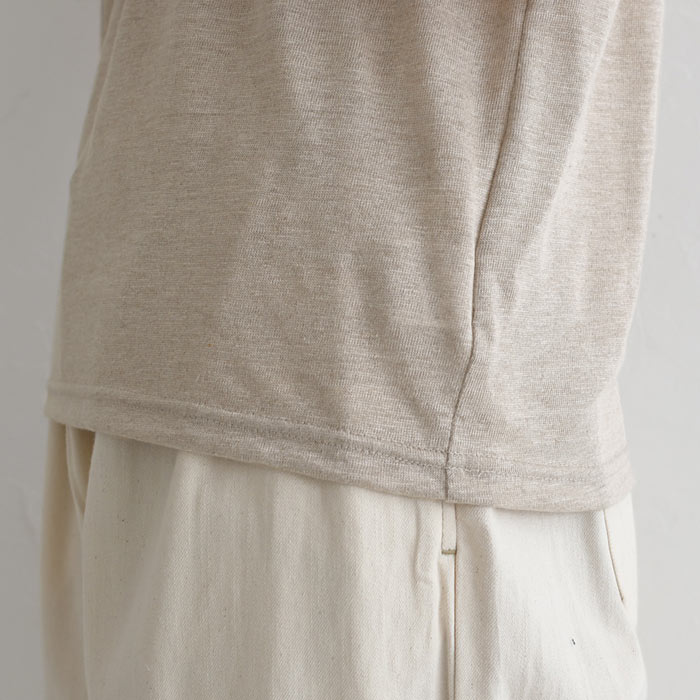 メール便送料無料 汗取りインナー 涼しい フレンチ袖 カットソー 日本製 リネン100％ 吸水 通気 速乾 25AW0718, | earth_eco_loco | 22