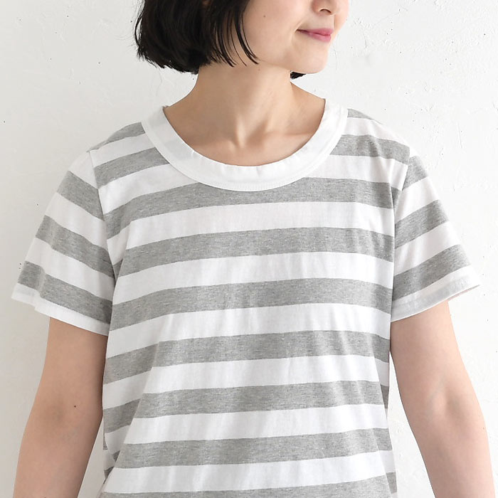 メール便可 Tシャツ 半袖 レディース カットソー ボーダー SO[ ] x ecoloco別注 綿100% 春 夏 大きいサイズ 26SS0417R, | earth_eco_loco | 17