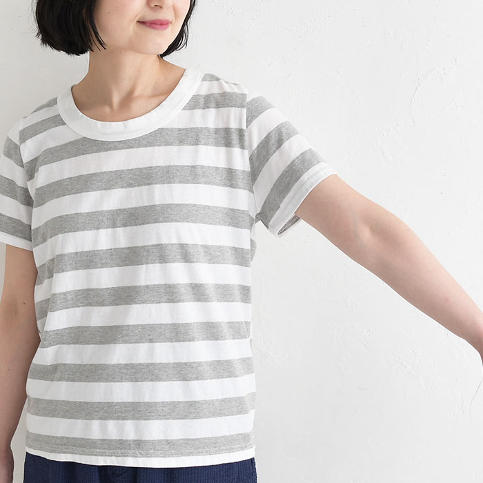 メール便可 Tシャツ 半袖 レディース カットソー ボーダー SO[ ] x ecoloco別注 綿100% 春 夏 大きいサイズ 26SS0417R, | earth_eco_loco | 19