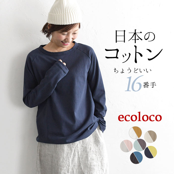 メール便可 カットソー レディース Tシャツ 日本製 綿100% 春 秋 冬 大きめ 無地 大きいサイズ 26SS0123R,