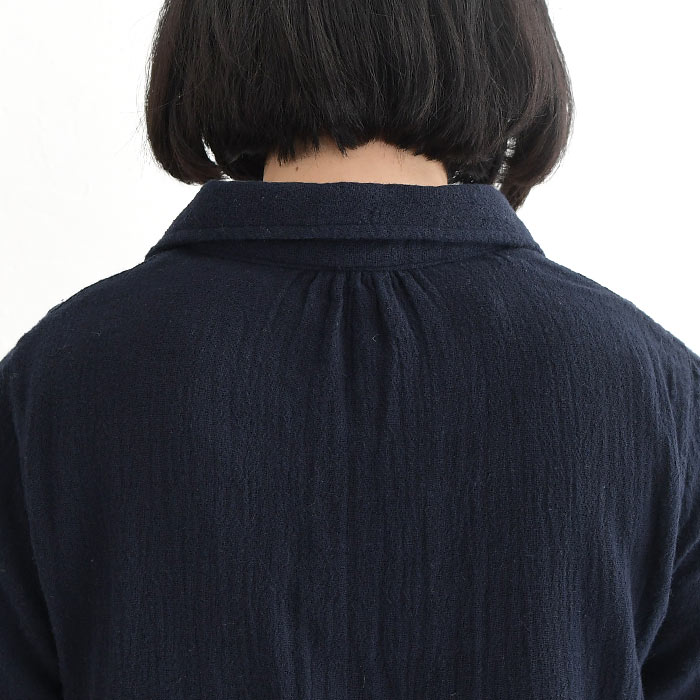 ワンピース aライン レディース シャツワンピース スキッパー 20番手ダブルガーゼ 綿 26SS0213R, | earth_eco_loco | 19
