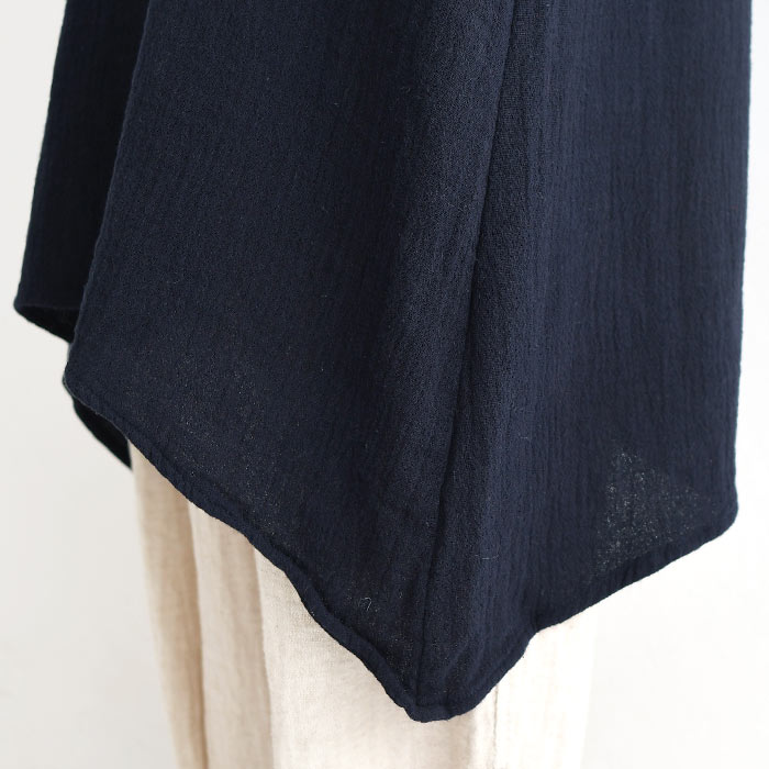 ワンピース aライン レディース シャツワンピース スキッパー 20番手ダブルガーゼ 綿 26SS0213R, | earth_eco_loco | 22