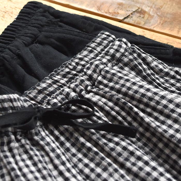 ワイドパンツ レディース 大きいサイズ 9分丈 楽ちんパンツ 20番手ダブルガーゼ 綿 26SS0213R, | earth_eco_loco | 16