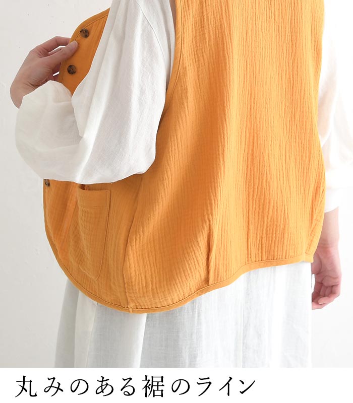 新作早割P5倍 ベスト 柔らか楊柳ガーゼ 綿100％ earth_eco_loco 春 夏 30代 40代 50代 26SS0306, | earth_eco_loco | 09