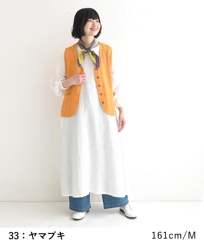 新作早割P5倍 ベスト 柔らか楊柳ガーゼ 綿100％ earth_eco_loco 春 夏 30代 40代 50代 26SS0306, | earth_eco_loco | 11