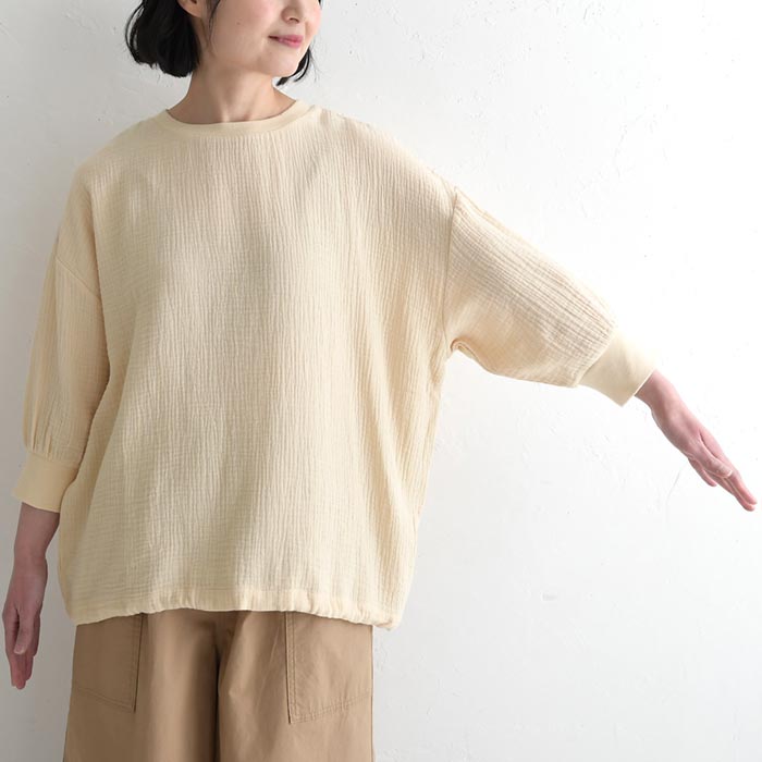 新作早割P5倍 プルオーバー 楊柳のガーゼ 綿100％ earth_eco_loco 春 夏 30代 40代 50代 26SS0313, | earth_eco_loco | 21