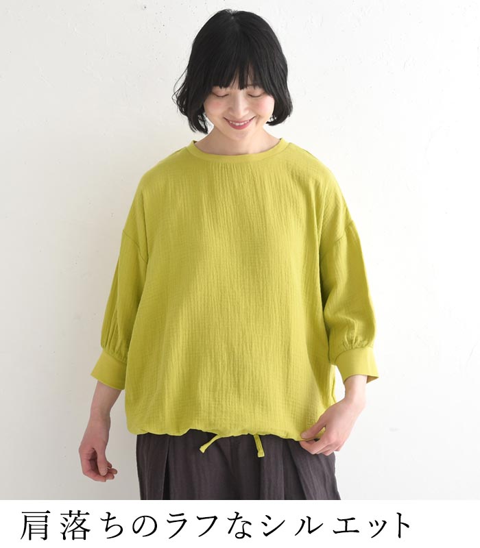 新作早割P5倍 プルオーバー 楊柳のガーゼ 綿100％ earth_eco_loco 春 夏 30代 40代 50代 26SS0313, | earth_eco_loco | 09