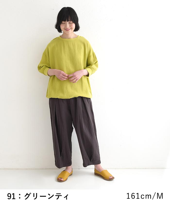 新作早割P5倍 プルオーバー 楊柳のガーゼ 綿100％ earth_eco_loco 春 夏 30代 40代 50代 26SS0313, | earth_eco_loco | 14