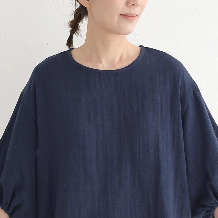 新作早割P5倍 ぽわん袖 ブラウス ドビーダブルガーゼ earth_eco_loco 春 夏 30代 40代 50代 26SS0319, | earth_eco_loco | 17