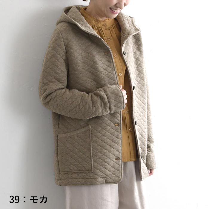 オリジナル キルティングコート ショート シングル コート フード付き M〜3L大きいサイズ 秋 冬...