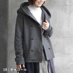 オリジナル キルティングコート ショート ダブル コート フード付き M〜3L大きいサイズ 秋 冬 ...