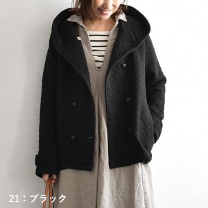オリジナル キルティングコート ショート ダブル コート フード付き M〜3L大きいサイズ 秋 冬 ...