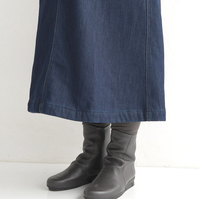 スカート デニム レディース 裏起毛 暖パン 暖かい ロング 保湿発熱 大きいサイズ 25AW1104R, c1120, | earth_eco_loco | 23