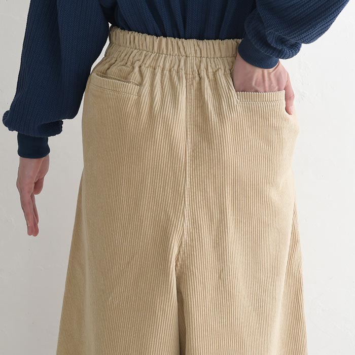 【20％OFF セール！】 返品交換不可 カフェパンツ ワイドパンツ ロング レディース コーデュロイ 綿100％ 25AW1017, q1219, q2, | earth_eco_loco | 19