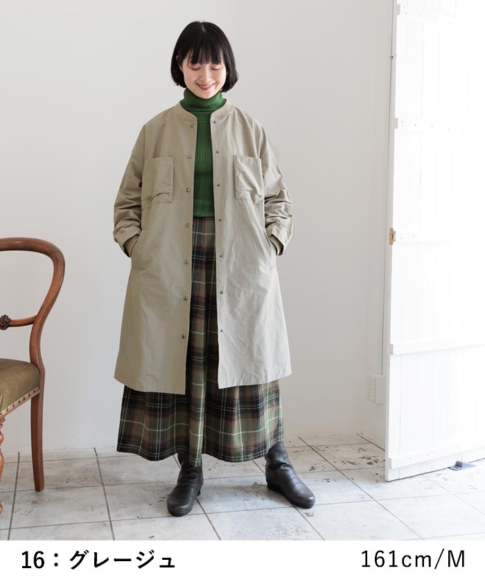 ブルゾンコート ライトアウター レディース ロング 後ろボリューム 軽い 軽量 季節の変わり目 綿 25AW0919, | earth_eco_loco | 05