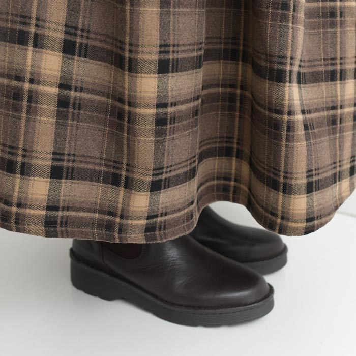 【50％OFF セール！】 返品交換不可 ロングスカート レディース 起毛チェック 変形 フランネル 25AW1010, q1219, q5, | earth_eco_loco | 18